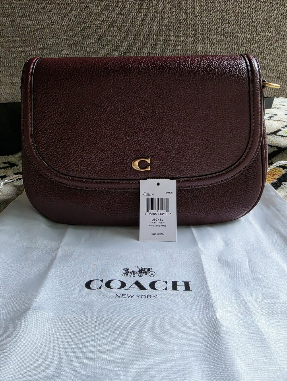 Coach Legacy Shoulder Bag Merlot - Picture 2 of 16